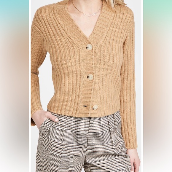 ✨ Vince Wool-Cashmere Ribbed Cardigan ✨
Size: S
Color: Camel - Picture 9 of 12